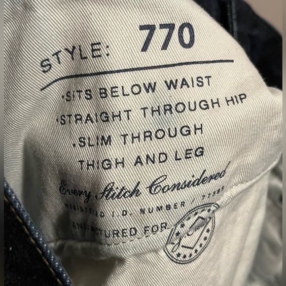 J. Crew Men's 770 Denim Jeans 36x34 Dark Wash - Picture 15 of 16